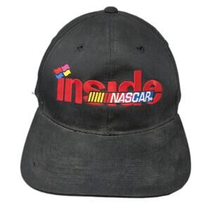 Track Gear 5 Panel Hat Black Inside NASCAR Snapback Racing Embroidered Vintage